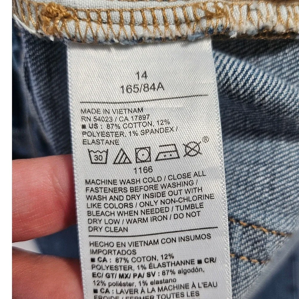 Old Navy OG Loose High Rise Jeans Womens 14 Medium Wash Straight Leg Denim